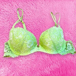 Fairy Green Floral Lace Bra
